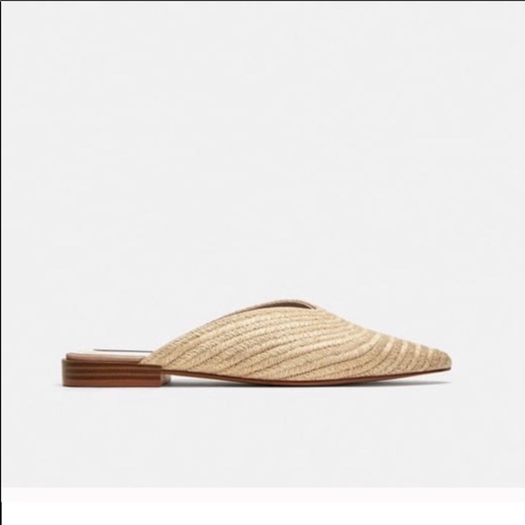 ZARA STRAW POINT MULES - Picture 2 of 9